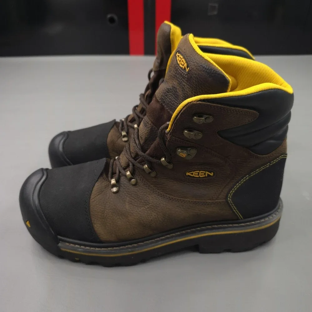 Keen Utility Boots Mens Size 14D Brown Leather Milwaukee Work Boot Safety Toe